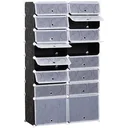 Shoe cabinet DIY shoe rack wardrobe shelving system plug-in shelf wardrobe cabinet 16 compartments