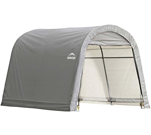 "Foliegereedschapshuis 9 m², grijs, 300×300 cm – Round Top, DuPont-stalen frame, weerbestendig image"