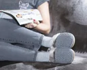 Slipper, with comfortable sole and soft lining, color gray, size 38