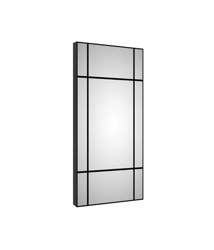 "Decorative wall mirror "Black Square" with modern design 60 x 120 cm image"