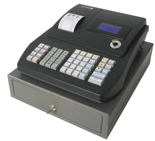"Cash register with 3 + 8 compartments, hub keyboard and TSE 3-year license image"