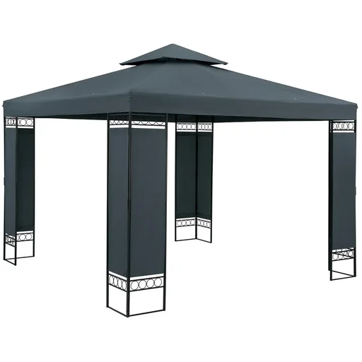 "Garden gazebo/ party tent/ garden pavilion/ arbor - grey - 3x3m image"