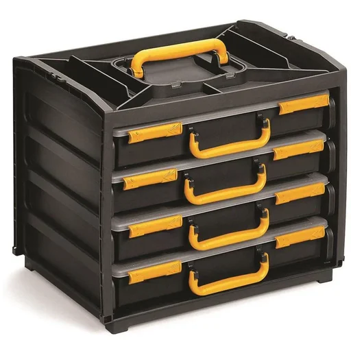 "Raaco assortment box mobile phone box with 4 compartments boxes image"