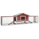 Kaninchenstall 303x60x86 cm massiv g
