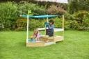 Wooden sandpit children's play boat AHOY