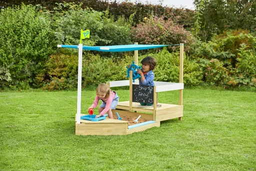 "Wooden sandpit children's play boat AHOY image"