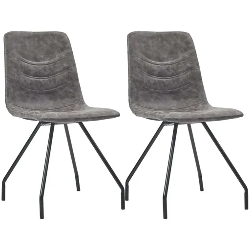 "Dining room chairs 2-seater faux leather dark brown image"