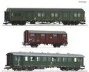 Car set 1 with three cars for the Freilassing passenger train of the Deutsche Bundesbahn