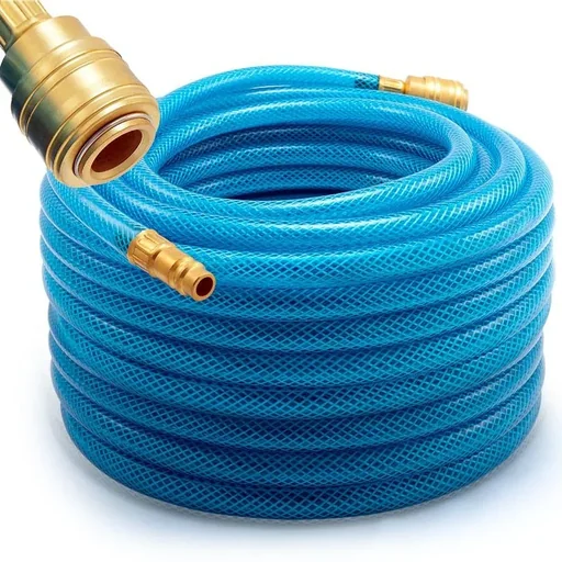 "20 m compressed air hose with quick coupling and plug image"