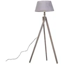 Floor lamp Tripod Scandinavian 40W wood + linen beige 52 x 52 x 146 cm
