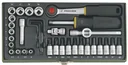 Socket wrench set 1/4" (36 pieces)