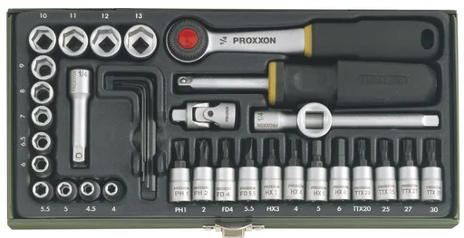 "Socket wrench set 1/4" (36 pieces) image"