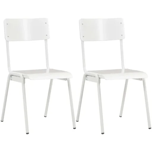 "Dining chairs 2 p.m. solid steel white image"