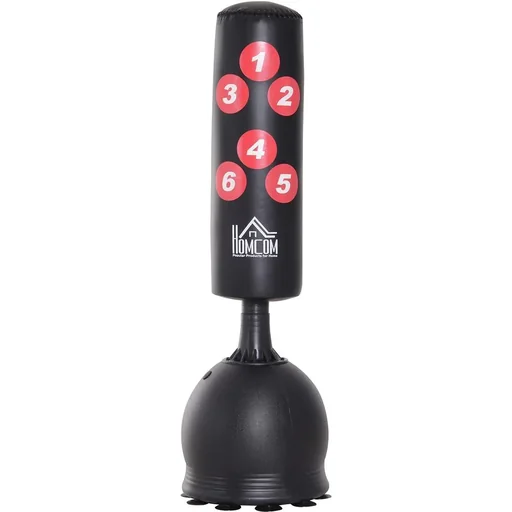 "Punching bag standing punching bag boxing dummy black Ø50 x H165 cm image"
