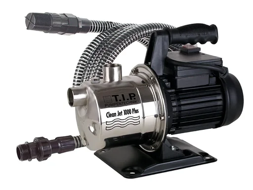 "Garden pump stainless steel Clean Jet 1000 Plus with 4m suction fitting, up to 3,300 l/h flow rate image"