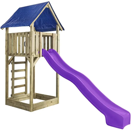 "Lisa play tower with Violet slide image"