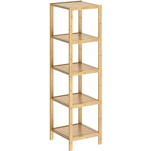 "Standing bathroom/living room cabinet bamboo 140x33x33cm image"