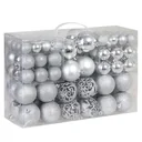 Christmas balls - Christmas tree decorations - silver 100 pieces.