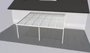Patio roof Premium, white, 6110 x 5060 mm - Klima blue