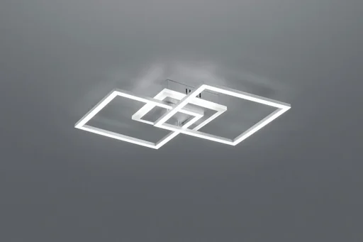 "VENIDA LED ceiling light, 25 W, 3000 K, 2600 lm, switch dimmer, titanium-colored, white acrylic image"