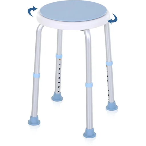 "Bath stool with rotating seat image"