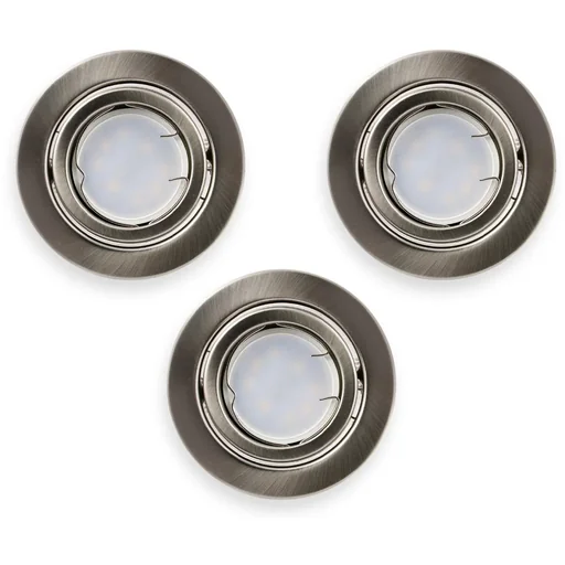 "VT-4444 3-piece set of recessed spotlights - 5W - 400 Lm - 3000K - Silver image"