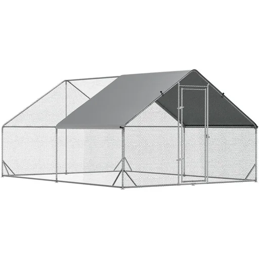 "XXL chicken run - with shade - galvanized steel - 3 x 4 x 2 m image"