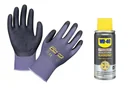 Fine-knit gloves size 9 + silicone spray 100 ml