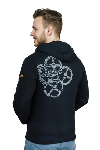 "Hooded sweatshirt, black/grey, size M image"