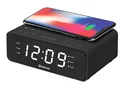 Radio alarm clock with QI charging function and USB port