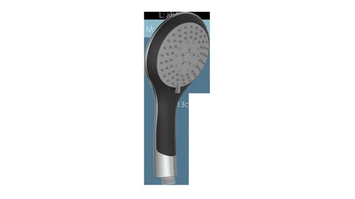"Hand shower, black / chrome image"