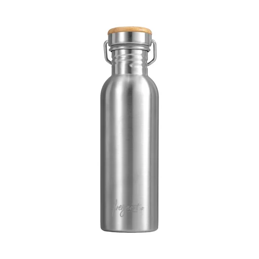 "Stainless steel bottle 750ml, polished with aquabook bottle brush XL image"