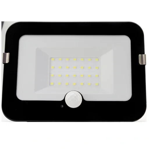 "LED floodlight with motion detector, 20 watts, IP44, 120 x 165 x 36 mm image"