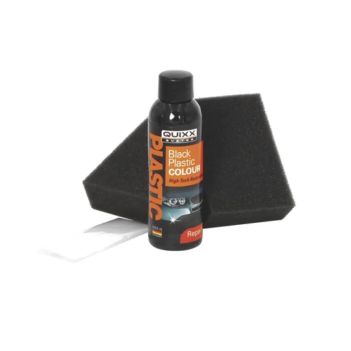 "Black plastic paint 75ml, 2 special sponges + 1 pair of gloves image"