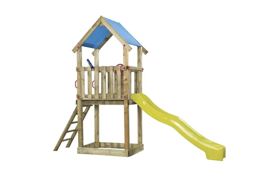 "Lizzy wooden play tower with sandpit and slide image"