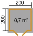 Floor for weka garden house 209 size 1, L x W 195 x 195 cm