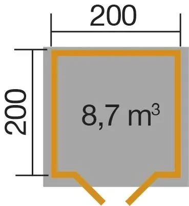 "Floor for weka garden house 209 size 1, L x W 195 x 195 cm image"