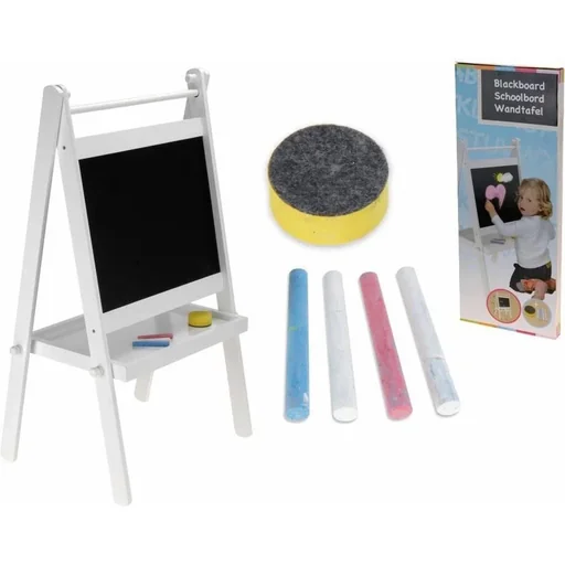 "Chalkboard - MDF - White - Includes chalk and eraser image"