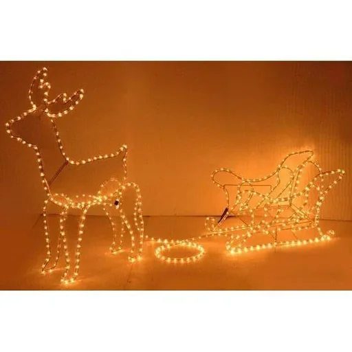 "Nampook Christmas Lights - Reindeer with Sleigh - 60 x 28 x 77 cm image"