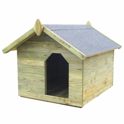 "Dog house for garden with foldable roof image"