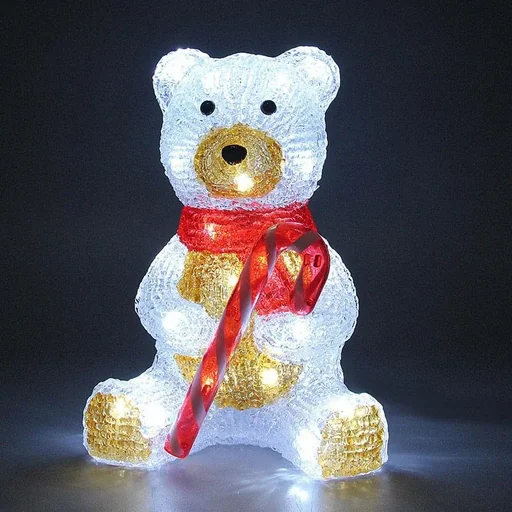 "LED acrylic 17.5cm Christmas teddy image"