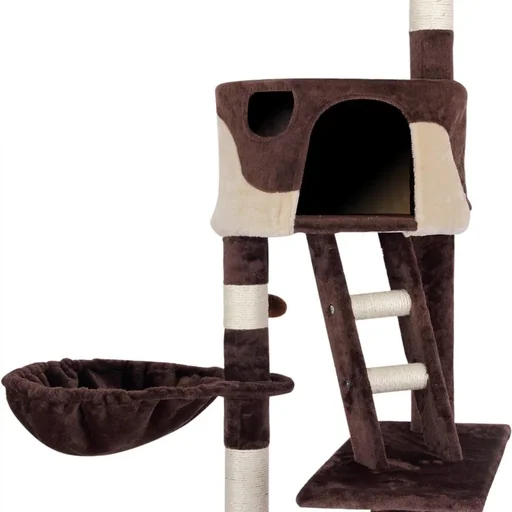 "Cat tree, ceiling height 240 - 260 cm brown image"