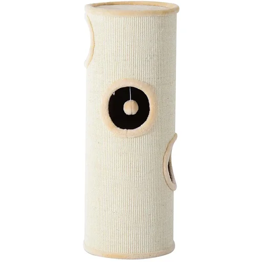 "Scratching barrel, play barrel, play tree, cat cave, scratching post image"