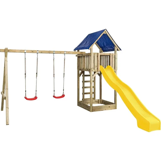 "Play equipment Jonas with slide yellow image"