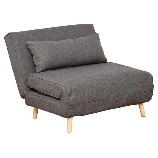 "Single sofa bed sofa bed folding sofa adjustable backrest lounger Nordic Scandinavian 25D foam house linen image"