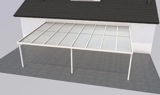 "Patio roof Premium, white, 8125 x 5060 mm - Acrylic multi-wall sheets 16 mm, bronze image"