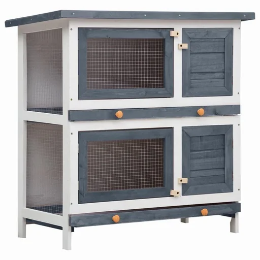 "Rabbit hutch with 4 doors image"