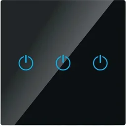 Smarthome VT-5005 Inbouw WiFi Touch Schakelaar - 3 knoppen - zwart - Werkt met Amazon Alexa en Google Home