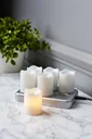 LED candle set - 6 pieces with charging station