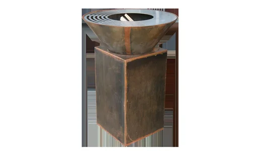 "Fire bowl - Nurmi with wooden shelf image"